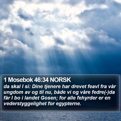 1 Mosebok 46:34 NORSK Bible Verse Image