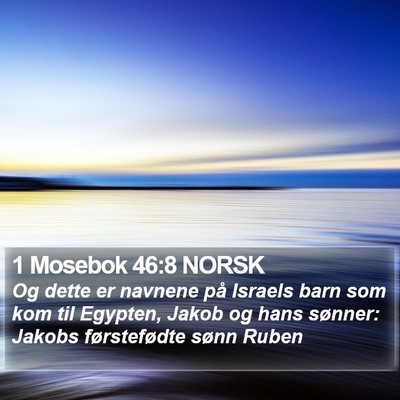 1 Mosebok 46:8 NORSK Bible Verse Image