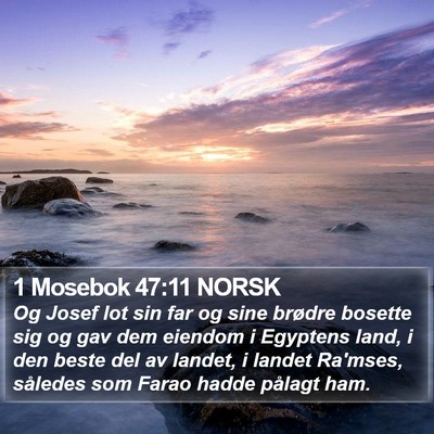 1 Mosebok 47:11 NORSK Bible Verse Image