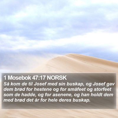 1 Mosebok 47:17 NORSK Bible Verse Image