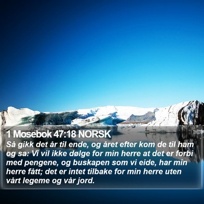 1 Mosebok 47:18 NORSK Bible Verse Image