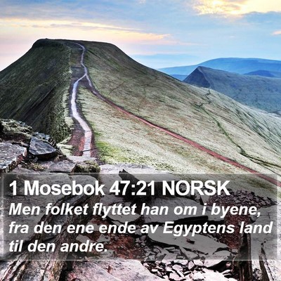 1 Mosebok 47:21 NORSK Bible Verse Image