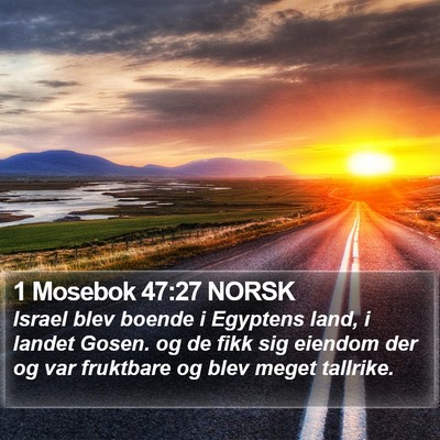 1 Mosebok 47:27 NORSK Bible Verse Image