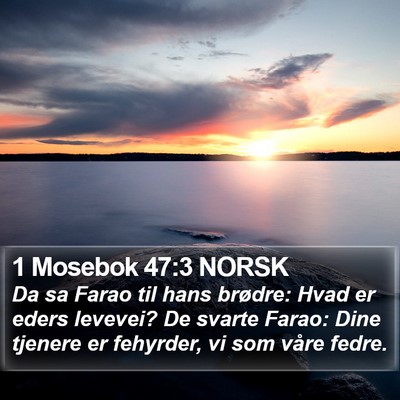 1 Mosebok 47:3 NORSK Bible Verse Image