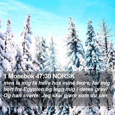 1 Mosebok 47:30 NORSK Bible Verse Image