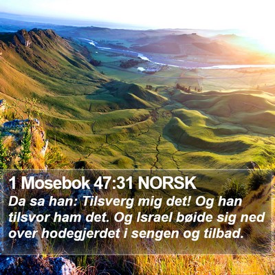 1 Mosebok 47:31 NORSK Bible Verse Image