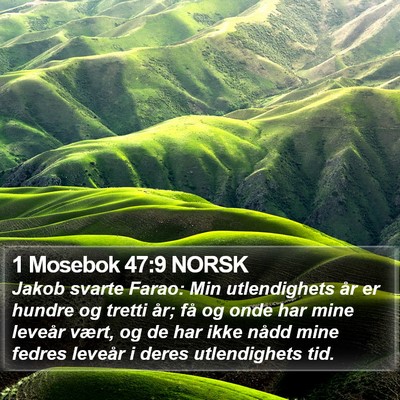 1 Mosebok 47:9 NORSK Bible Verse Image