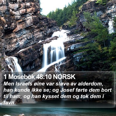 1 Mosebok 48:10 NORSK Bible Verse Image