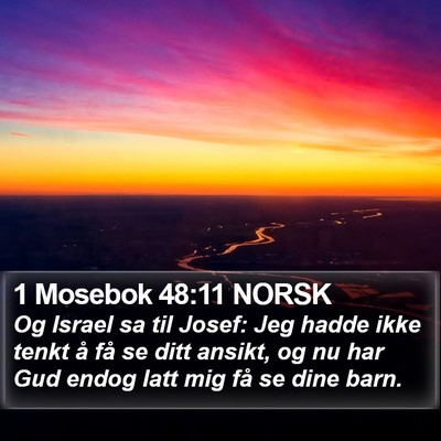 1 Mosebok 48:11 NORSK Bible Verse Image