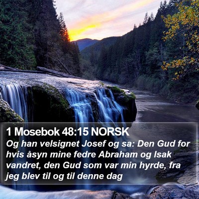 1 Mosebok 48:15 NORSK Bible Verse Image