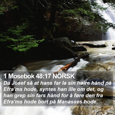 1 Mosebok 48:17 NORSK Bible Verse Image