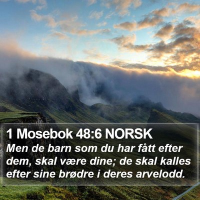 1 Mosebok 48:6 NORSK Bible Verse Image