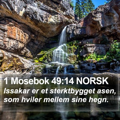 1 Mosebok 49:14 NORSK Bible Verse Image