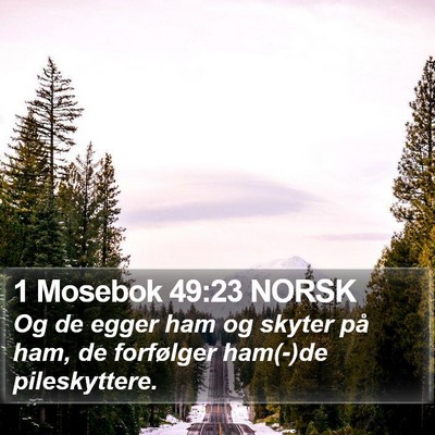 1 Mosebok 49:23 NORSK Bible Verse Image
