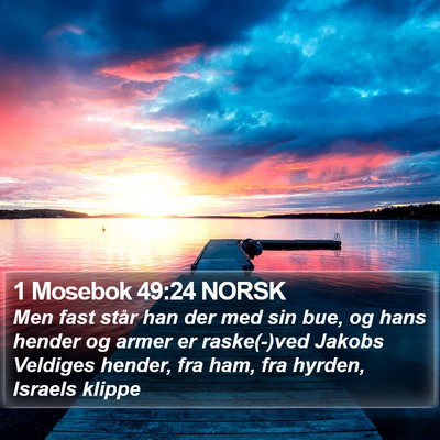 1 Mosebok 49:24 NORSK Bible Verse Image