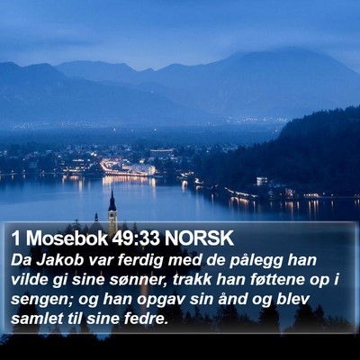 1 Mosebok 49:33 NORSK Bible Verse Image