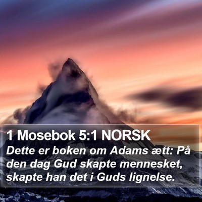 1 Mosebok 5:1 NORSK Bible Verse Image