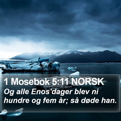 1 Mosebok 5:11 NORSK Bible Verse Image