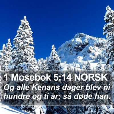 1 Mosebok 5:14 NORSK Bible Verse Image