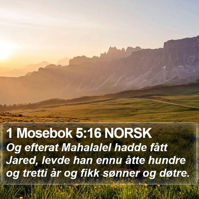 1 Mosebok 5:16 NORSK Bible Verse Image