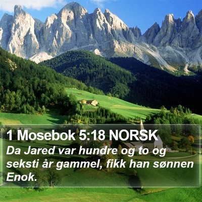 1 Mosebok 5:18 NORSK Bible Verse Image