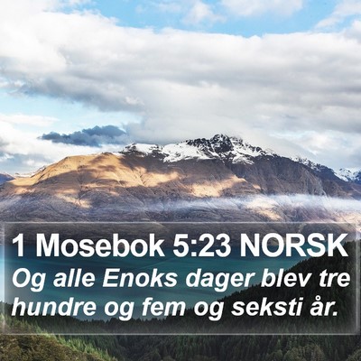 1 Mosebok 5:23 NORSK Bible Verse Image