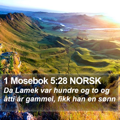 1 Mosebok 5:28 NORSK Bible Verse Image