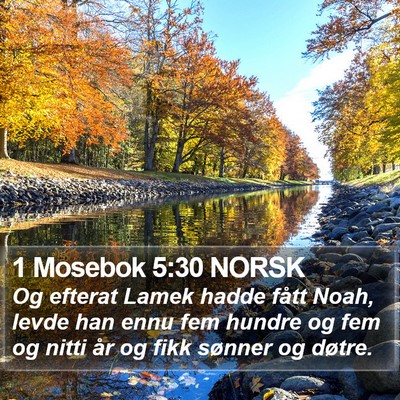 1 Mosebok 5:30 NORSK Bible Verse Image
