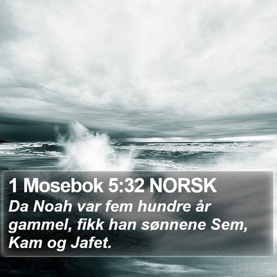 1 Mosebok 5:32 NORSK Bible Verse Image