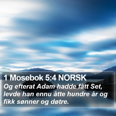 1 Mosebok 5:4 NORSK Bible Verse Image