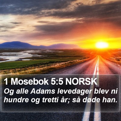 1 Mosebok 5:5 NORSK Bible Verse Image