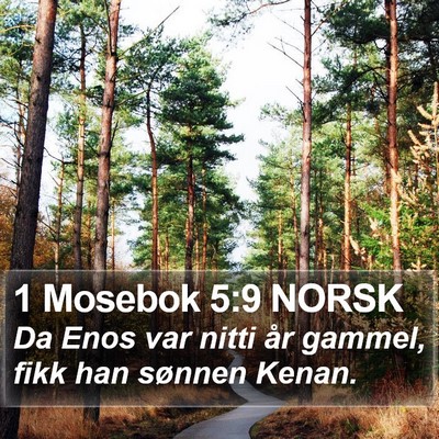 1 Mosebok 5:9 NORSK Bible Verse Image
