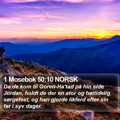 1 Mosebok 50:10 NORSK Bible Verse Image