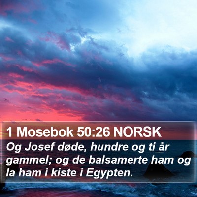 1 Mosebok 50:26 NORSK Bible Verse Image
