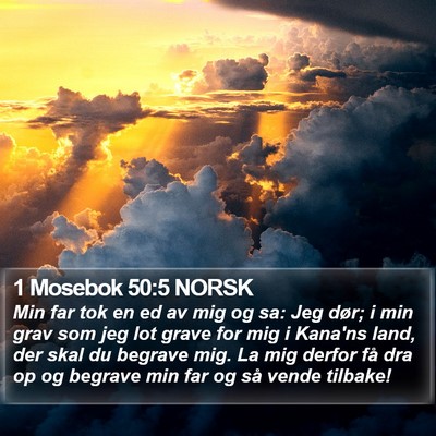1 Mosebok 50:5 NORSK Bible Verse Image