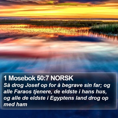 1 Mosebok 50:7 NORSK Bible Verse Image