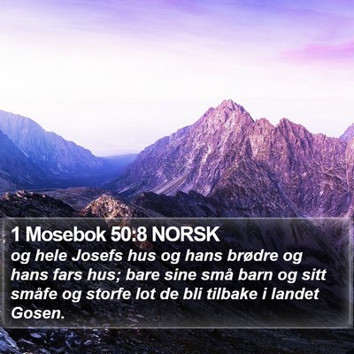 1 Mosebok 50:8 NORSK Bible Verse Image