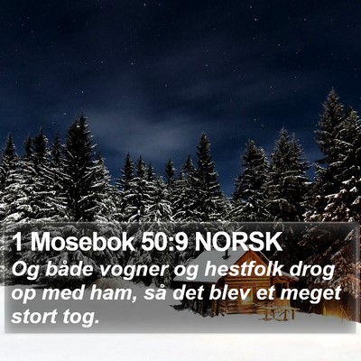 1 Mosebok 50:9 NORSK Bible Verse Image
