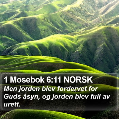 1 Mosebok 6:11 NORSK Bible Verse Image