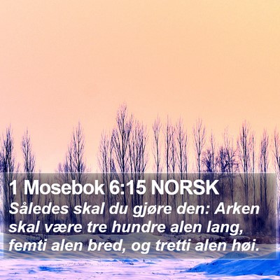 1 Mosebok 6:15 NORSK Bible Verse Image