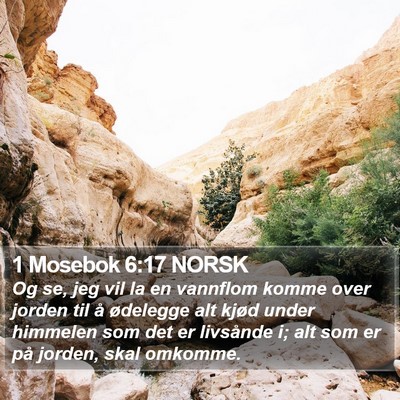 1 Mosebok 6:17 NORSK Bible Verse Image