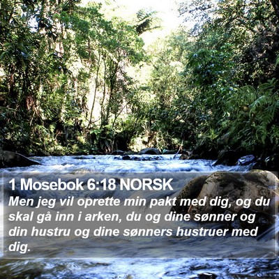 1 Mosebok 6:18 NORSK Bible Verse Image