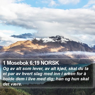1 Mosebok 6:19 NORSK Bible Verse Image