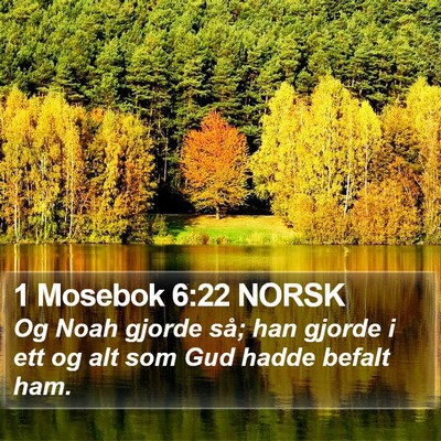 1 Mosebok 6:22 NORSK Bible Verse Image