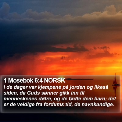 1 Mosebok 6:4 NORSK Bible Verse Image