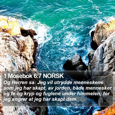 1 Mosebok 6:7 NORSK Bible Verse Image