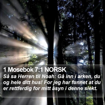 1 Mosebok 7:1 NORSK Bible Verse Image