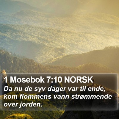 1 Mosebok 7:10 NORSK Bible Verse Image