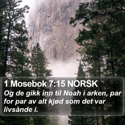 1 Mosebok 7:15 NORSK Bible Verse Image