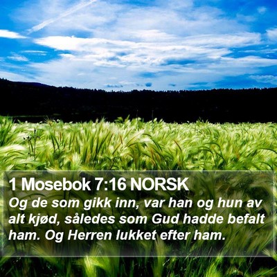 1 Mosebok 7:16 NORSK Bible Verse Image